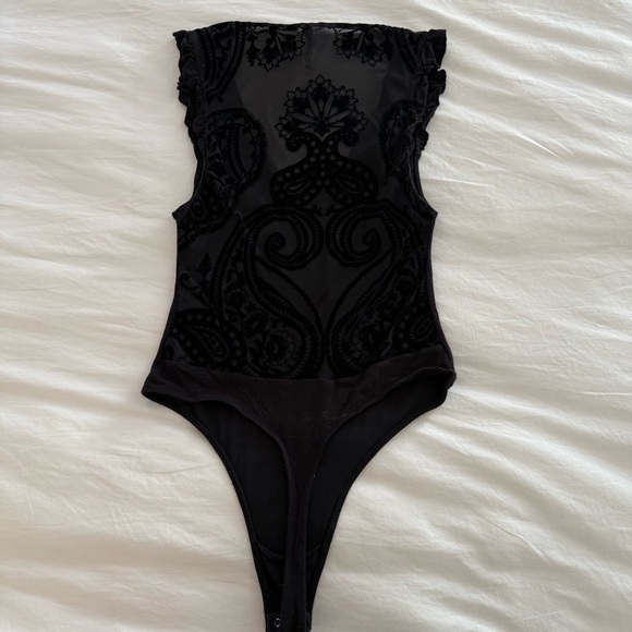 FP Intimately Black Mesh Back Bodysuit - Picture 5 of 5